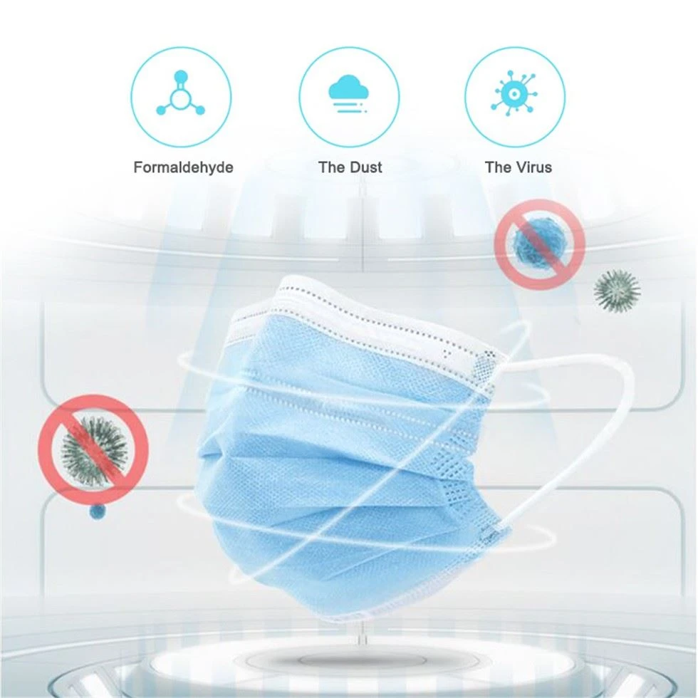 High Quality Disposable Nonwoven 3 ply Earloop Face Mask (2)_副本1
